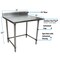 Bk Resources Stainless Steel Work Table With Open Base, 5" Rear Riser 24"Wx24"D VTTR5OB-2424 - alternate 2